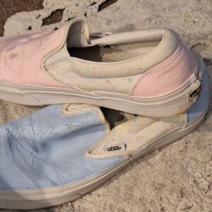 Vans Pink and Blue Women's Sneakers